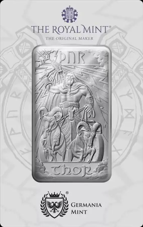 A7 New Zealand公式 シルバーファーンBar Grip 新品XL Buy 10oz Silver Mint Bar - Thor Norse Gods | Best Bullion