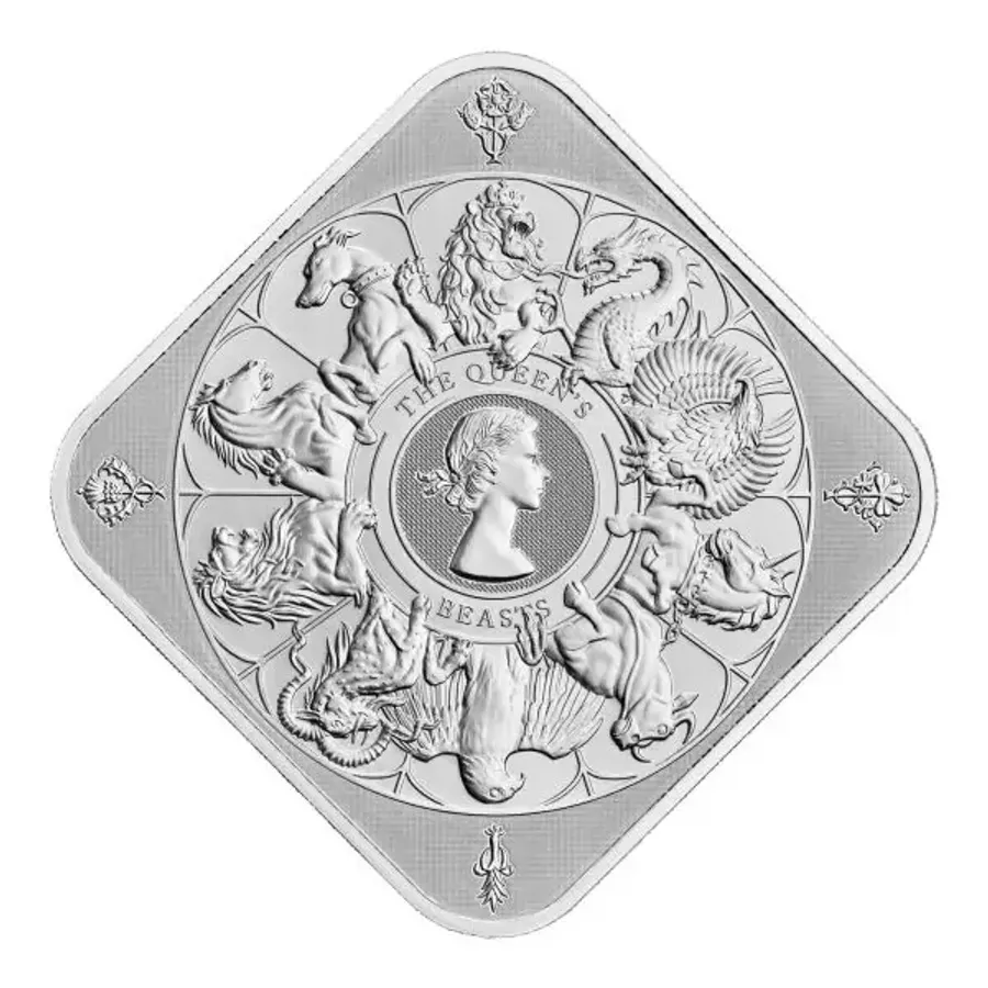 2022 エリザベス女王 Queen's Beasts 10oz コンプリート Buy 10oz Silver Queen's Beasts Completer Bar | Best Bullion